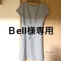 NATURAL BEAUTY BASIC グレー 半袖ワンピース