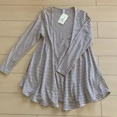 新品　ZARA ザラ　ロングカーディガン　ボーダー