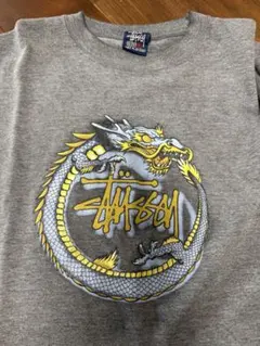 STUSSY ドラゴンプリント Tシャツ M グレー