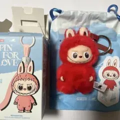 POP MART PIN FOR LOVE ぬいイニシャルラブブ X 赤 red