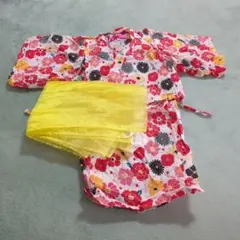 浴衣セット セパレート　ワンピース浴衣　浴衣　100　赤　花柄　Bee