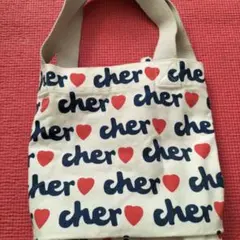 cher ハートプリント トートバッグ