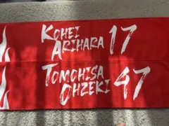 若鷹ガチャタオル有原 17大関47２種 カチドキレッドタオルソフトバンクホークス