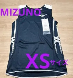 ミズノ レディース 陸上競技用 タンクトップ ブラック×ホワイト XS