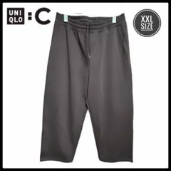 美品 UNIQLO C ユニクロ スウェット ワイドパンツ ワイン XXL