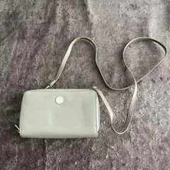 お財布バック グレー ショルダーバッグ
