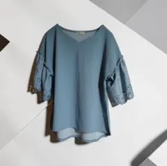 .F春夏用アースミュージック＆エコロジー 水色カットソー