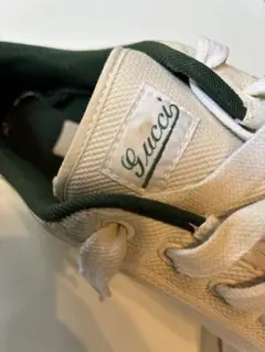 大特価！GUCCI ホワイトキャンバス / ヴィンテージ・スニーカー 25cmのサムネイル