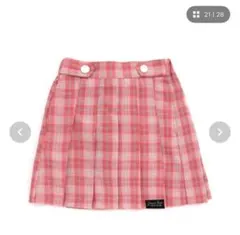 新品未使用 JENNI♡ピンク 定番チェック プリーツスカートのみ
