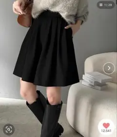 パンツ ボリュームフロントタックキュロットパンツ レディース　試着のみ