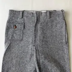 ANACHRONORM ヘリンボーン ワークパンツ サスペンダー ごま塩 32