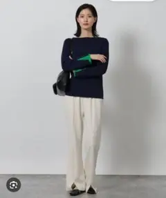 【美品】LAKOLE ニット 長袖 オフィスカジュアル 細見えのサムネイル