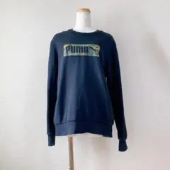 プーマ ビッグロゴ スウェット L 黒 カモフラ 迷彩 PUMA レディースのサムネイル
