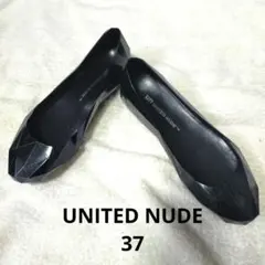【希少】united nude ダイヤモンドカット パンプス 黒 37 収納袋付のサムネイル