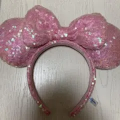 ディズニー　ミニー　カチューシャ　ピンク　スパンコール　ハロウィン