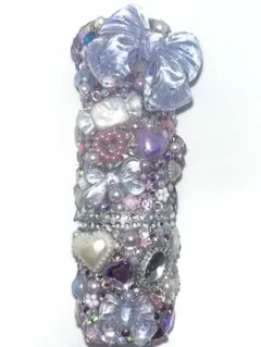 IQOSイルマ ケース デコ 紫 キラキラ リボン ハンドメイド 地雷系