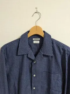 未使用品　FAIRFAX　シャツ　オープンカラー　ALBINI　ギンガムチェック