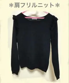 イーハイフンワールドギャラリー　ニット　トップス　紺　ネイビー　黒