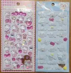 ハローキティ シナモロール ボンボンドロップシール ぷくぷくシール