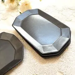【新品未使用】八角形 プレート ブラック（黒） 5枚セット