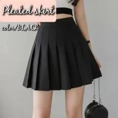 プリーツスカート ミニスカ ショート丈 韓国 ハイウエストブラック グレー