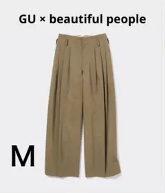 新品同様！GU × beautiful people タックワイドパンツ Ｍ