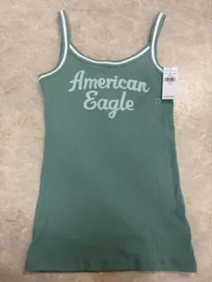 American Eagle リブタンクトップ グリーン Sのサムネイル