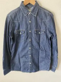 BEAMS デニムブルー 長袖シャツ M