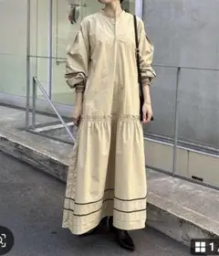 【美品】コラージュ ガリャルダガランテ　ワンピース　マキシ丈　長袖　ベージュ　F