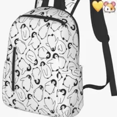 ♡リュックサック　ペンギン柄　遠足　旅行　総柄　新品　可愛い　プレゼント　子ども