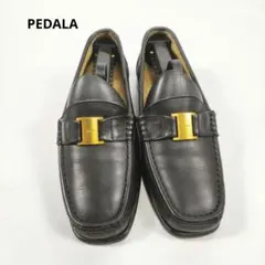 PEDALA ペダラ ローファー 革靴 希少デザイン ゴールド金具 ブラックのサムネイル