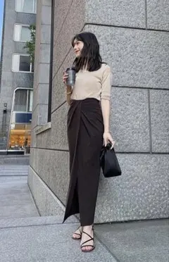 人気 マチャット machatt ボリュームスリーブオールインワン ブラック