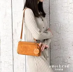 zucchero filatウォレットショルダー お財布バッグ 本革 牛革