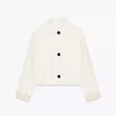 ZARA ザラ　リネン　クロップド　ジャケット