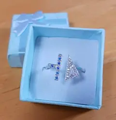 18金ホワイトゴールド　アウイナイトリング