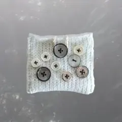 ボタンポーチ ハンドメイド カギ編み フェアリーグランジ 森ガール