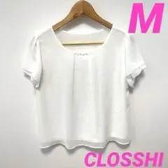 クロッシー CLOSSHI Tシャツ 半袖 シフォン素材 レース レディース M