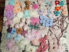在庫整理 手芸 モチーフ 素材 リボン パーツ まとめ売り