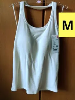 オープンバックホルターブラトップ　オフホワイト　ユニクロ　M 新品　おしゃれ