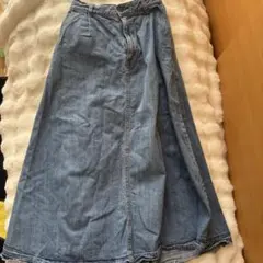 GU デニム フレアスカート ロング丈