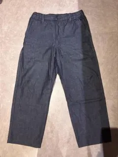 無印良品 洗いざらしデニム イージーパンツ ダークネイビー S