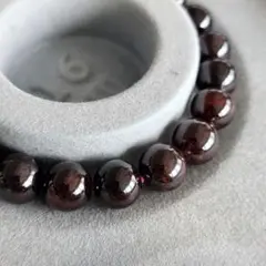 天然石 ロードライト ガーネット ブレスレット 16cm 9mm 1157-a