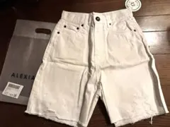 【新品/タグ付き】ALEXIA STAM ホワイトデニムショートパンツ
