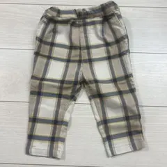 petit main チェック柄 ロングパンツ　80cm　プティマイン