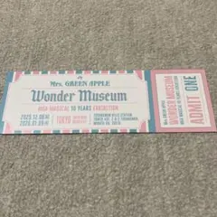ミセスグリーンアップルWonder Museumノベルティチケット