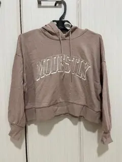 ピンククロップドパーカーS 140