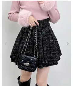 INGNI タックミニフレアスカート ツイードスカート ミシェルマカロン 似
