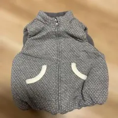グレー ドット柄 ベビーベスト