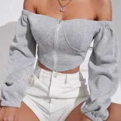 今月処分 新品未使用 SHEIN グレースウェットオフショル