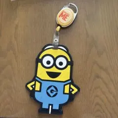 ミニオン リール付きストラップ 定期券入れ